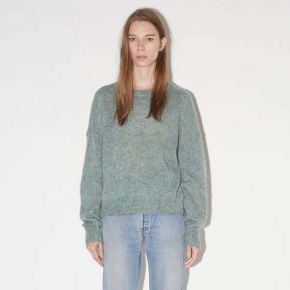 Isabel Marant Etoile Clifton Mohair Sweater Green Blue size FR38 US6 Medium - Picture 1 of 10
